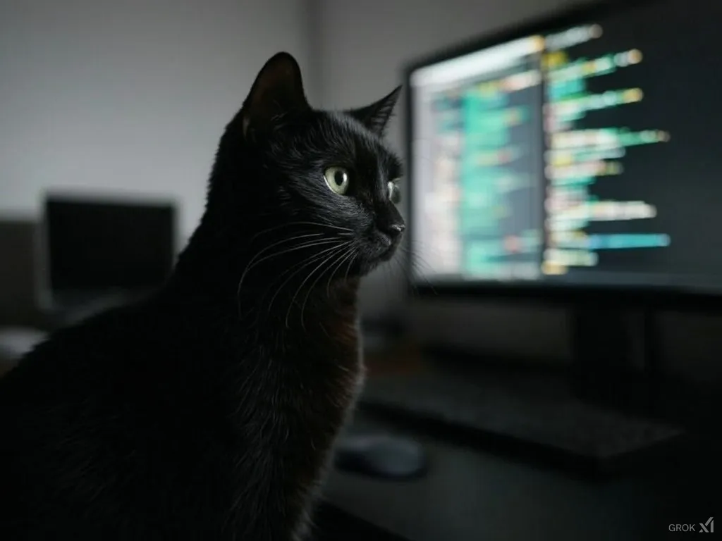 Gato negro representando el principio de responsabilidad única SRP de los principios SOLID.