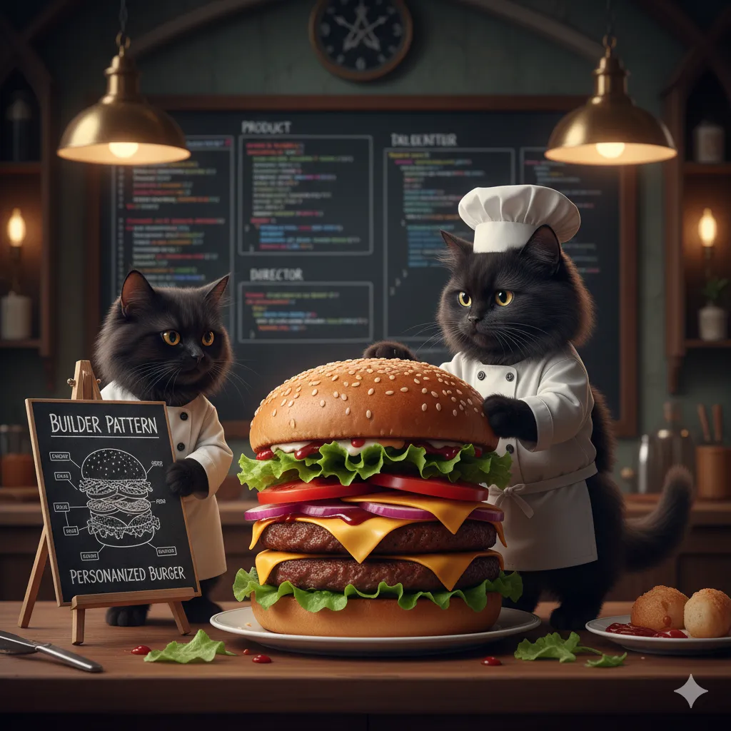 Patrón de diseño Builder representado con bloques de construcción