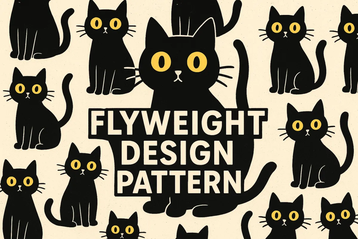 Diagrama del Patrón Flyweight mostrando múltiples clientes compartiendo un único objeto Flyweight común, y cada uno con su propio estado externo único.