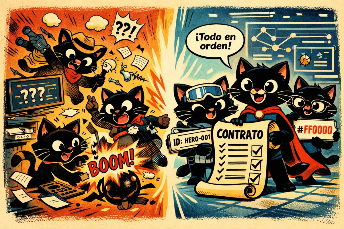 Logo de TypeScript sobre fondo azul con código.