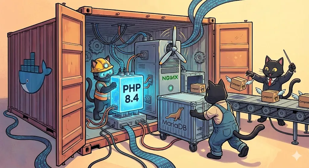 Entorno de desarrollo con Docker, PHP, Nginx y MariaDB.