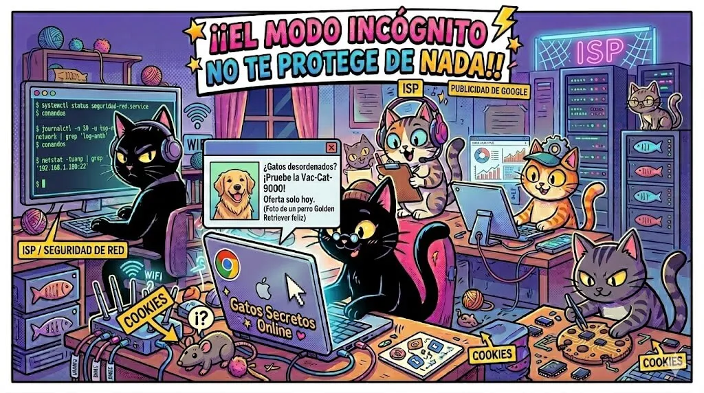 El modo incognito no sirve para lo que tu crees.