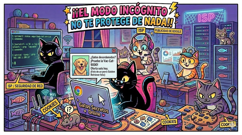 El modo incognito no sirve para lo que tu crees.